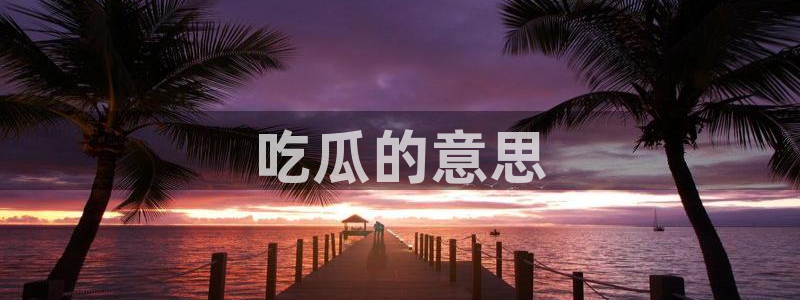 51吃瓜 张津瑜 网:吃瓜的意思